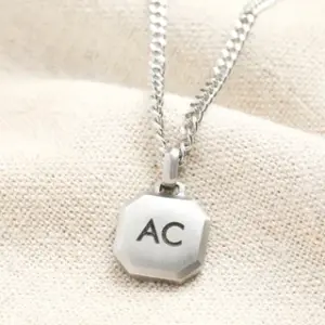 Men's Personalised Stainless Steel Plaque Pendant Necklace