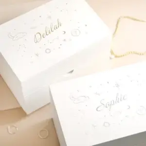 Personalised Celestial White Jewellery Box