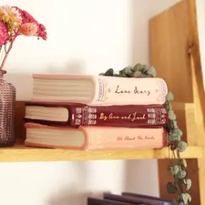Personalised Ceramic Stack of Books Planter