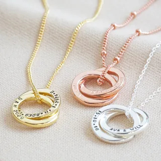 Personalised Interlocking Circles Necklace