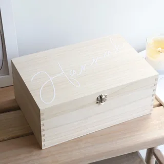 Personalised Name Wooden Hamper Box