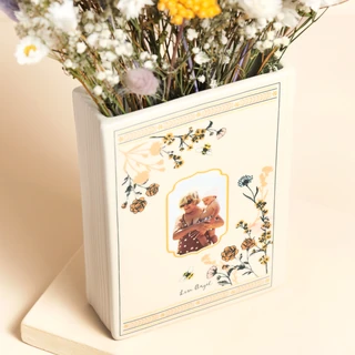 Personalised Photo Ceramic Little Book of Flowers Vase