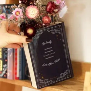 Personalised Purple Ceramic Celestial Book Vase