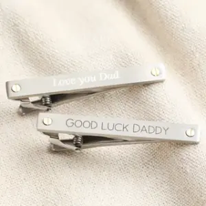 Personalised Stainless Steel Tie Clip