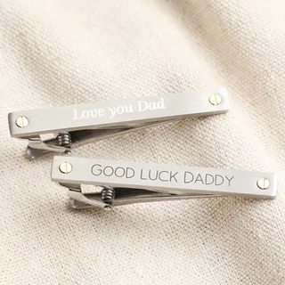Personalised Stainless Steel Tie Clip