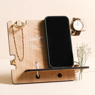 Personalised Women's Name Wooden Accessory Stand