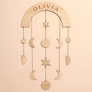Personalised Wooden Moon Phase Wall Hanging